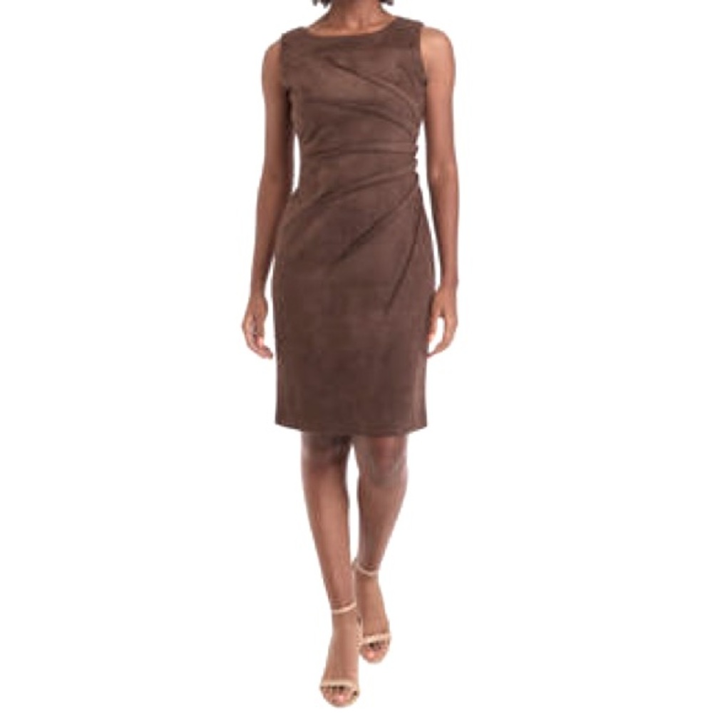 Calvin Klein suede sheath dress